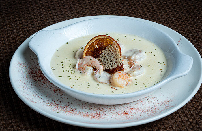 Camarones a la crema